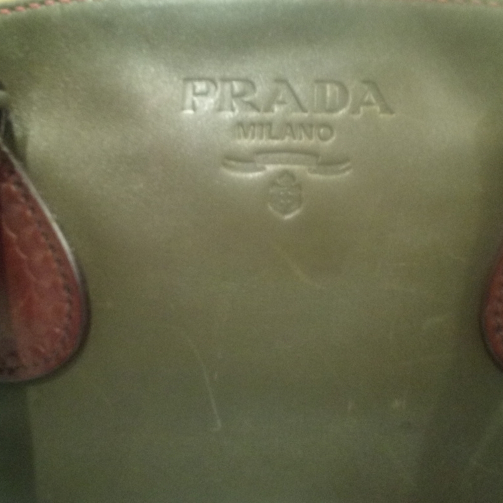 PRADA authentic 100% Leather Handbag Purse
